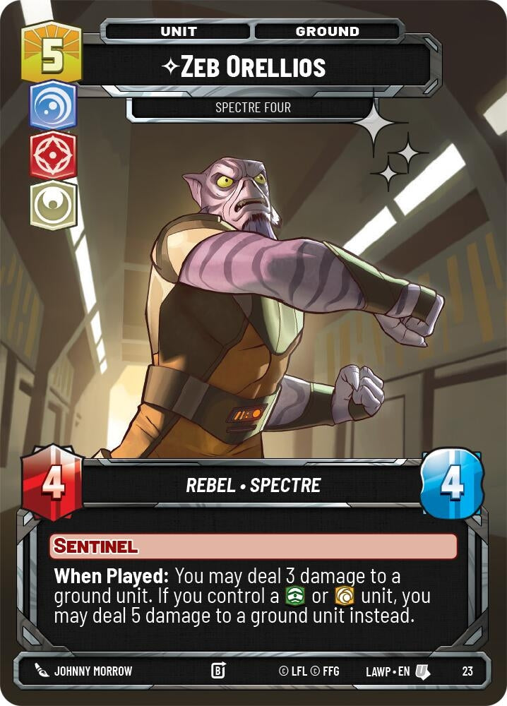 Image for Zeb Orellios - Spectre Four (Foil) (23) (A Lawless Time: Weekly Play Promos) - Star Wars: Unlimited
