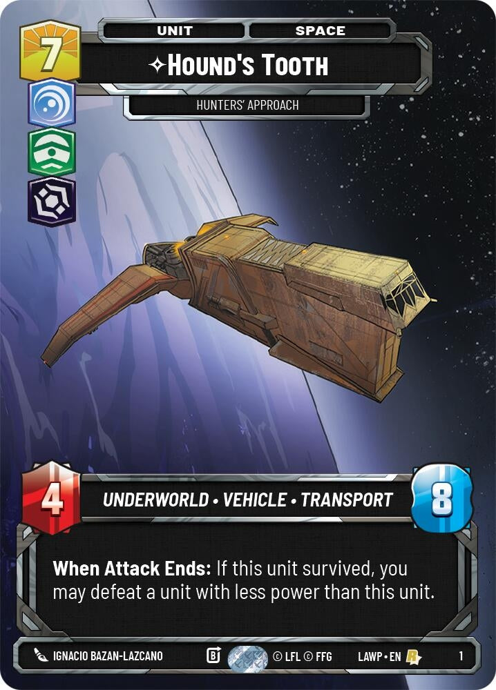 Image for Hound's Tooth - Hunters' Approach (1) (A Lawless Time: Weekly Play Promos) - Star Wars: Unlimited