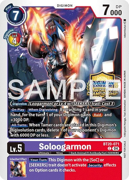 Image for Soloogarmon (Championship 25-26 Finals Season 2) (BT20-071 C) (Release Special Booster 2.5) - Digimon Card Game