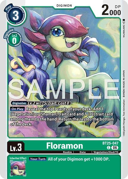 Image for Floramon (BT25-047 C) (Dual Revolution) - Digimon Card Game