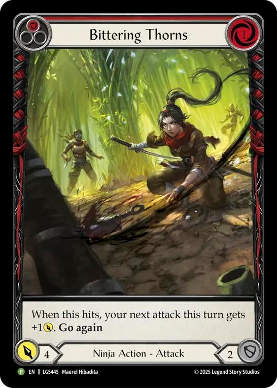 Image for Bittering Thorns (Red) (Extended Art) (LGS445) (Flesh and Blood: Promo Cards) - Flesh and Blood TCG