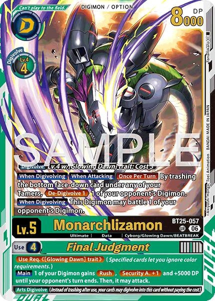 Image for Monarchlizamon // Final Judgement (BT25-057 UR) (Dual Revolution) - Digimon Card Game