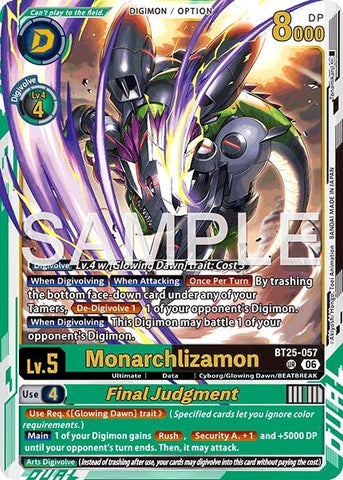 Image for Monarchlizamon // Final Judgement (BT25-057 UR) (Dual Revolution) - Digimon Card Game