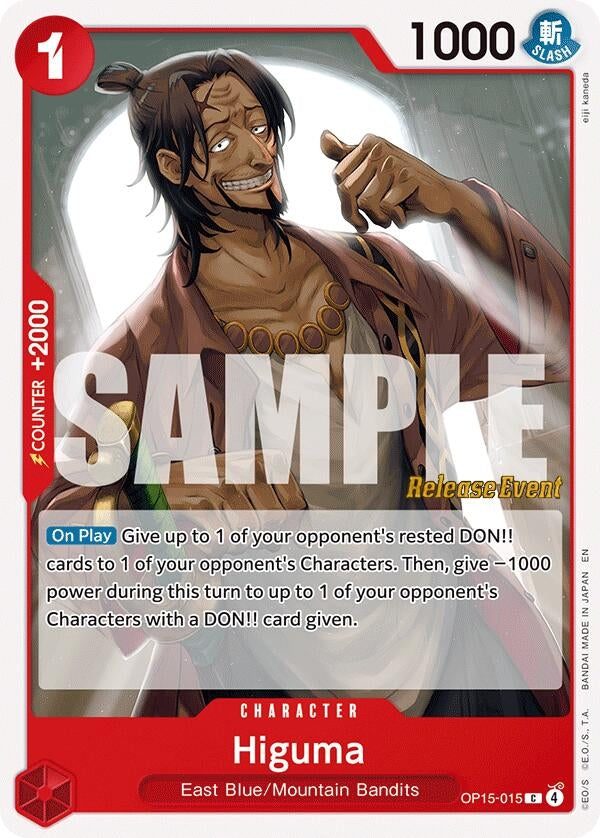 Image for Higuma (OP15-015) (Adventure on Kami's Island Release Event Cards) - One Piece Card Game