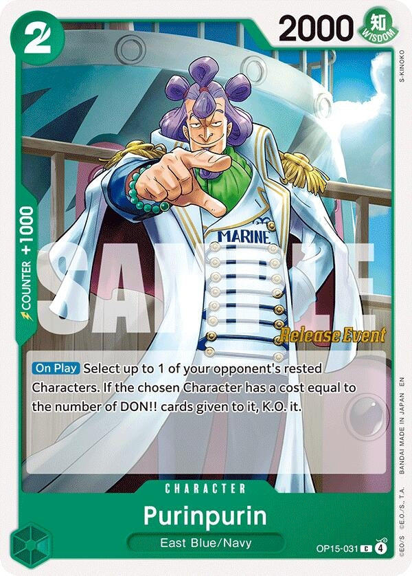 Image for Purinpurin (OP15-031) (Adventure on Kami's Island Release Event Cards) - One Piece Card Game