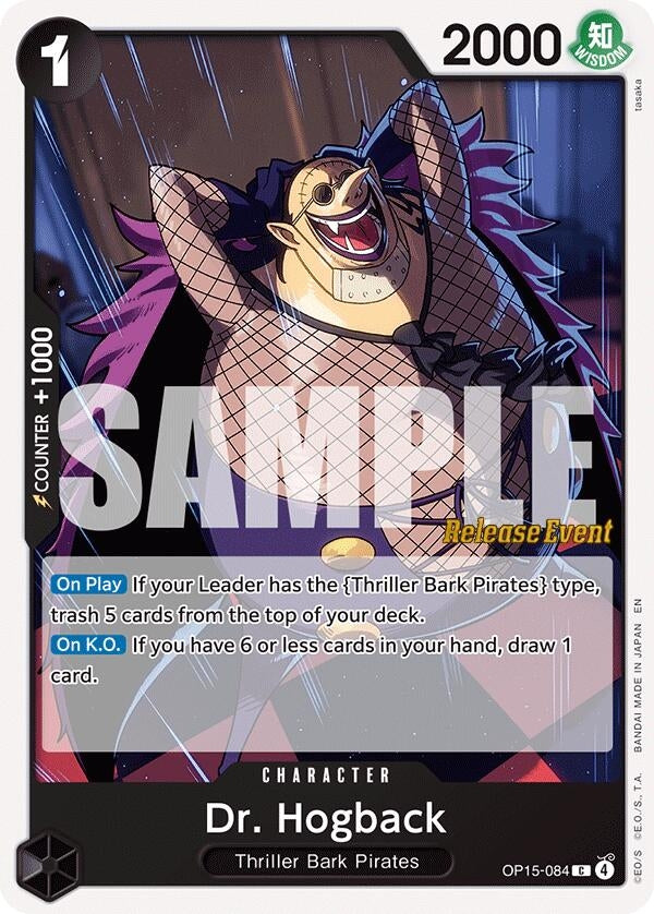 Image for Dr. Hogback (OP15-084) (Adventure on Kami's Island Release Event Cards) - One Piece Card Game