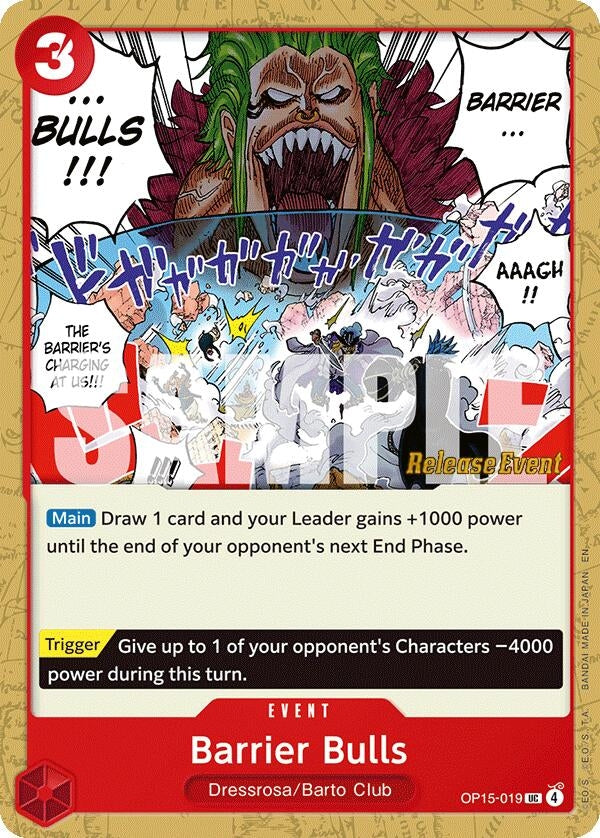 Image for Barrier Bulls (OP15-019) (Adventure on Kami's Island Release Event Cards) - One Piece Card Game