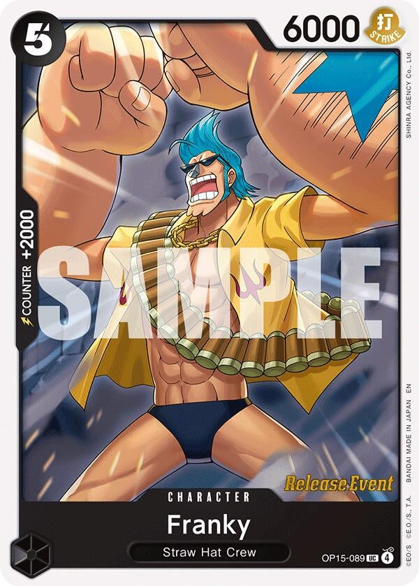 Image for Franky (OP15-089) (Adventure on Kami's Island Release Event Cards) - One Piece Card Game