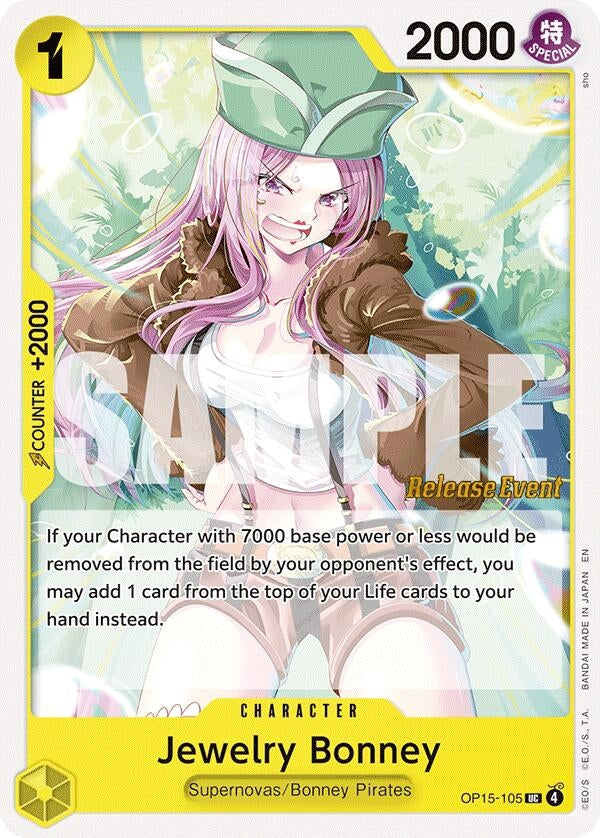 Image for Jewelry Bonney (OP15-105) (OP15-105) (Adventure on Kami's Island Release Event Cards) - One Piece Card Game
