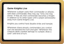 Image for Game Knights Live (Black Lotus Unknown Planechase) (Oversize Cards) - Magic: The Gathering
