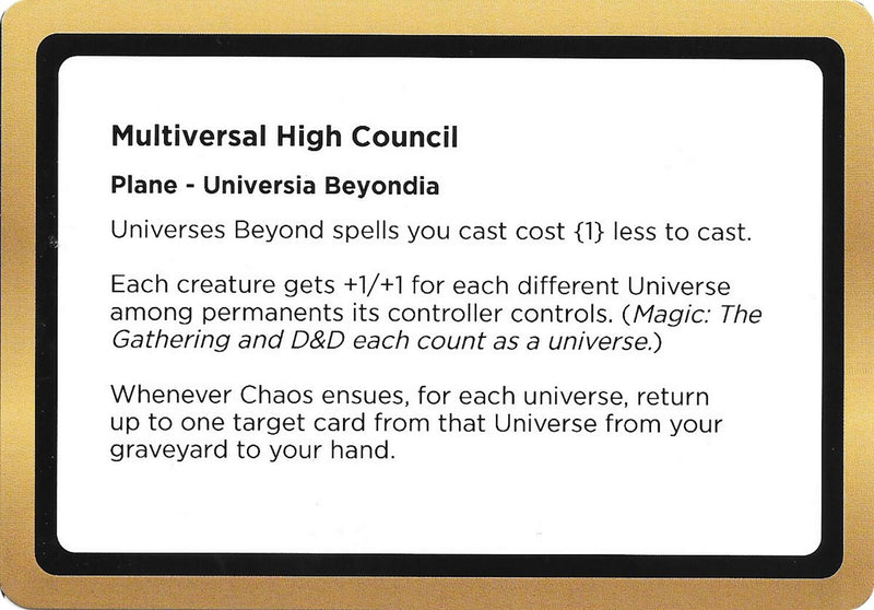 Image for Multiversal High Council (Black Lotus Unknown Planechase) (Oversize Cards) - Magic: The Gathering