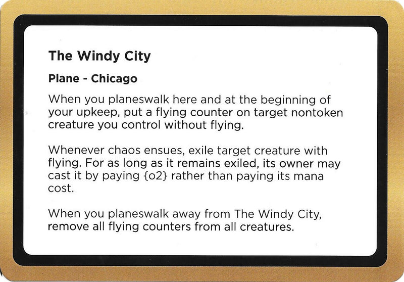 Image for The Windy City (Black Lotus Unknown Planechase) (Oversize Cards) - Magic: The Gathering