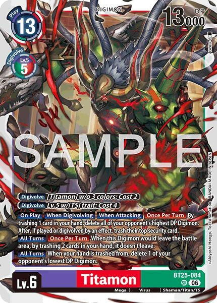 Image for Titamon (BT25-084 SR) (Dual Revolution) - Digimon Card Game
