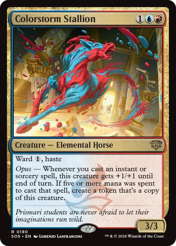 Image for Colorstorm Stallion (180) (Secrets of Strixhaven) - Magic: The Gathering