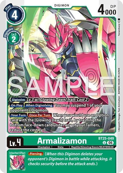 Image for Armalizamon (BT25-049 U) (Dual Revolution) - Digimon Card Game