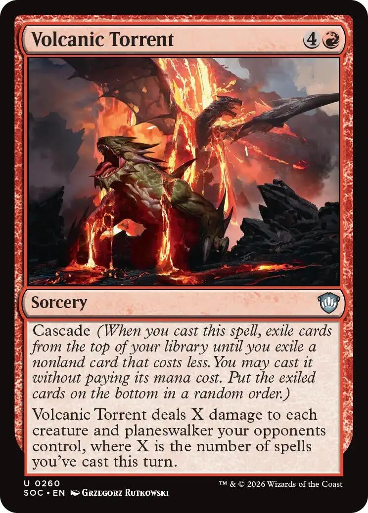 Image for Volcanic Torrent (260) (Secrets of Strixhaven) - Magic: The Gathering