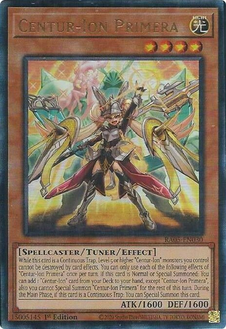 Image for Centur-Ion Primera (Ultimate Rare) (RA05-EN030) (Rarity Collection 5) - YuGiOh