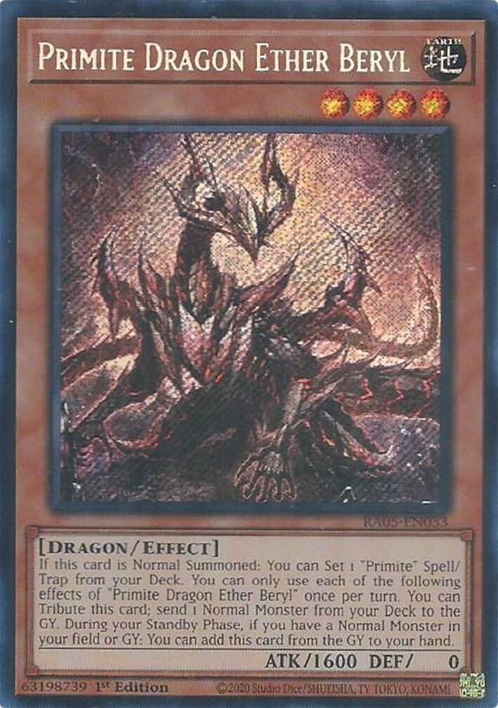 Image for Primite Dragon Ether Beryl (Secret Rare) (RA05-EN033) (Rarity Collection 5) - YuGiOh