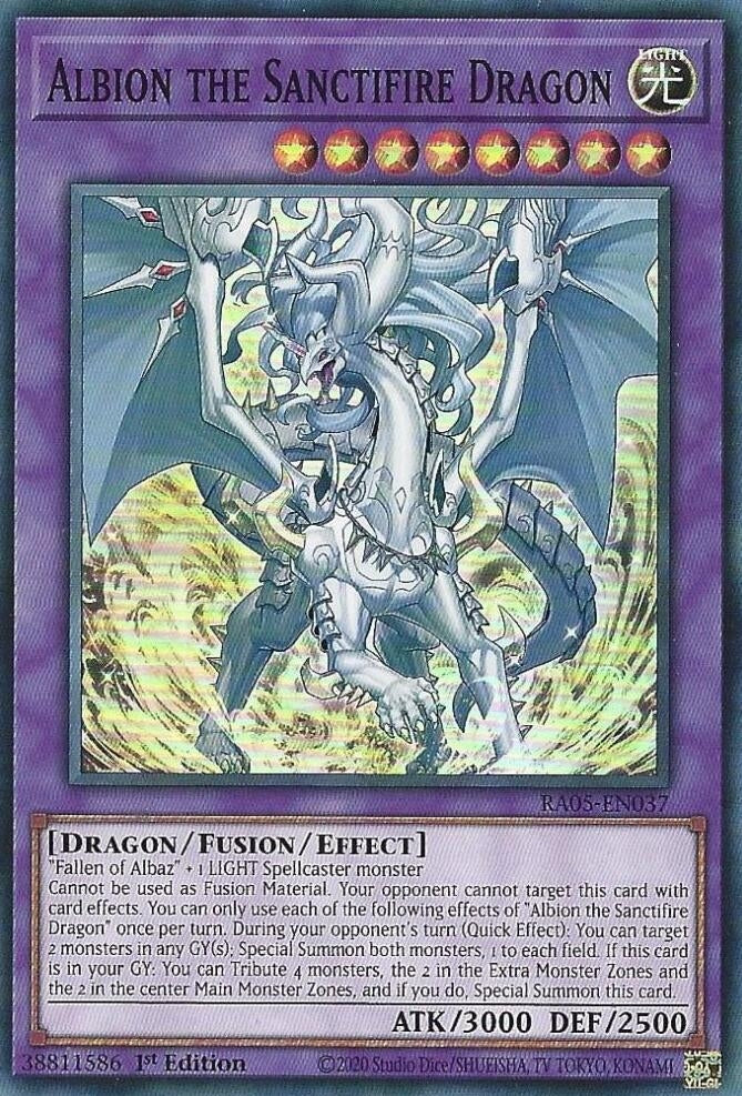 Image for Albion the Sanctifire Dragon (RA05-EN037) (Rarity Collection 5) - YuGiOh