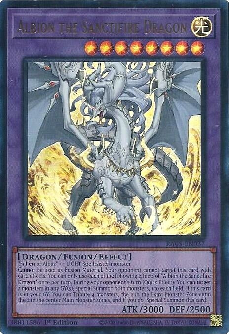Image for Albion the Sanctifire Dragon (Ultra Rare) (RA05-EN037) (Rarity Collection 5) - YuGiOh