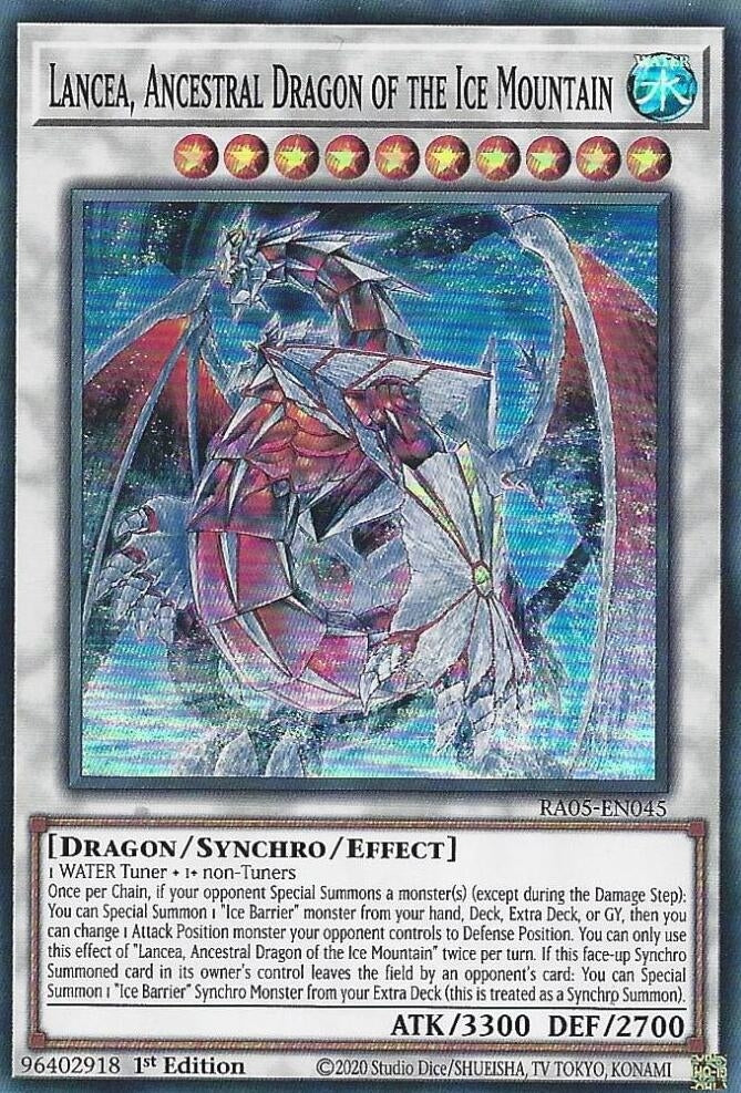 Image for Lancea, Ancestral Dragon of the Ice Mountain (RA05-EN045) (Rarity Collection 5) - YuGiOh