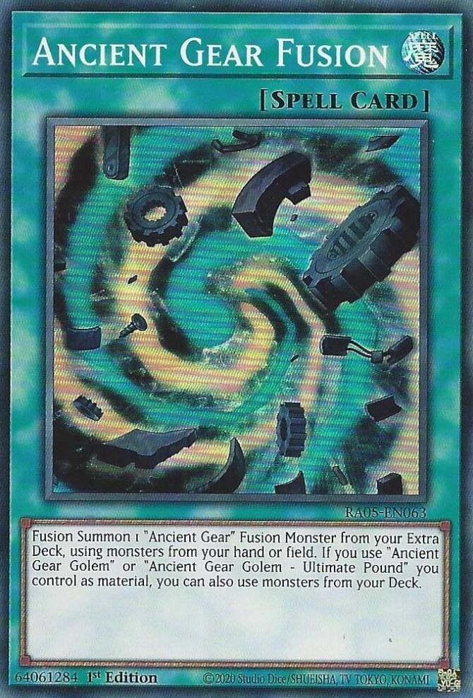 Image for Ancient Gear Fusion (RA05-EN063) (Rarity Collection 5) - YuGiOh
