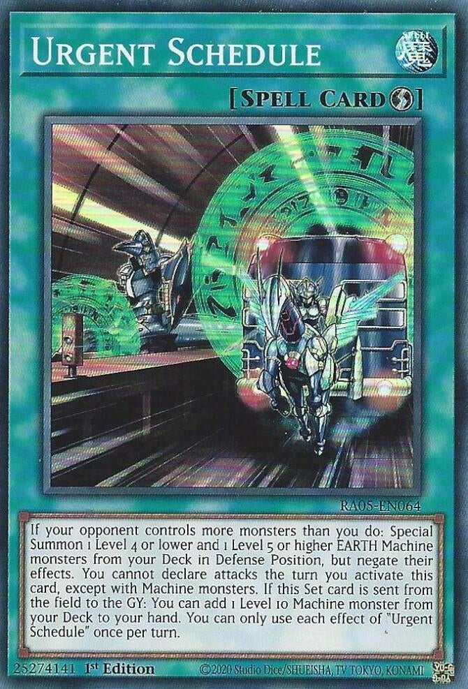 Image for Urgent Schedule (RA05-EN064) (Rarity Collection 5) - YuGiOh