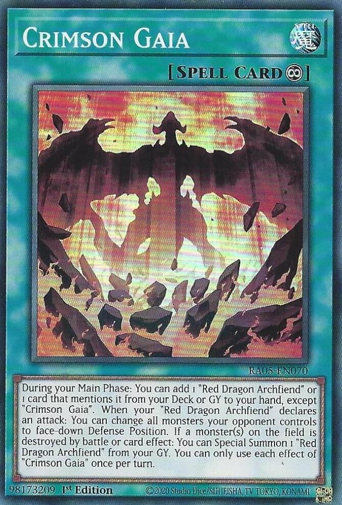 Image for Crimson Gaia (RA05-EN070) (Rarity Collection 5) - YuGiOh