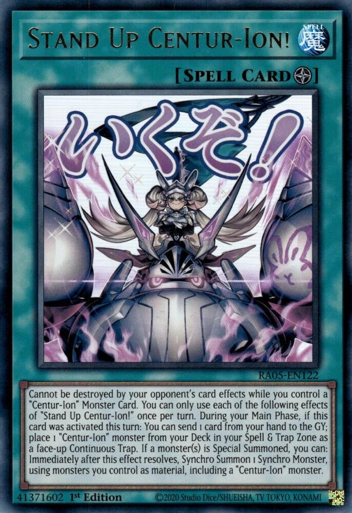 Image for Stand Up Centur-Ion! (RA05-EN122) (Rarity Collection 5) - YuGiOh