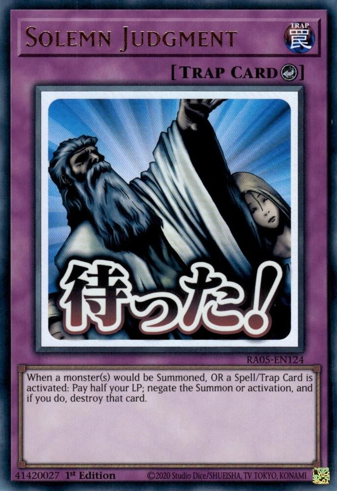Image for Solemn Judgment (RA05-EN124) (Rarity Collection 5) - YuGiOh