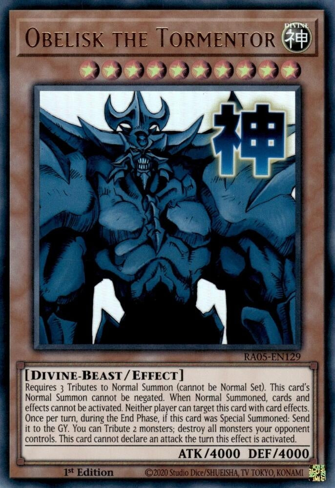 Image for Obelisk the Tormentor (RA05-EN129) (Rarity Collection 5) - YuGiOh