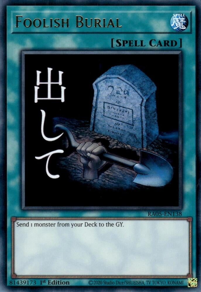 Image for Foolish Burial (RA05-EN138) (Rarity Collection 5) - YuGiOh
