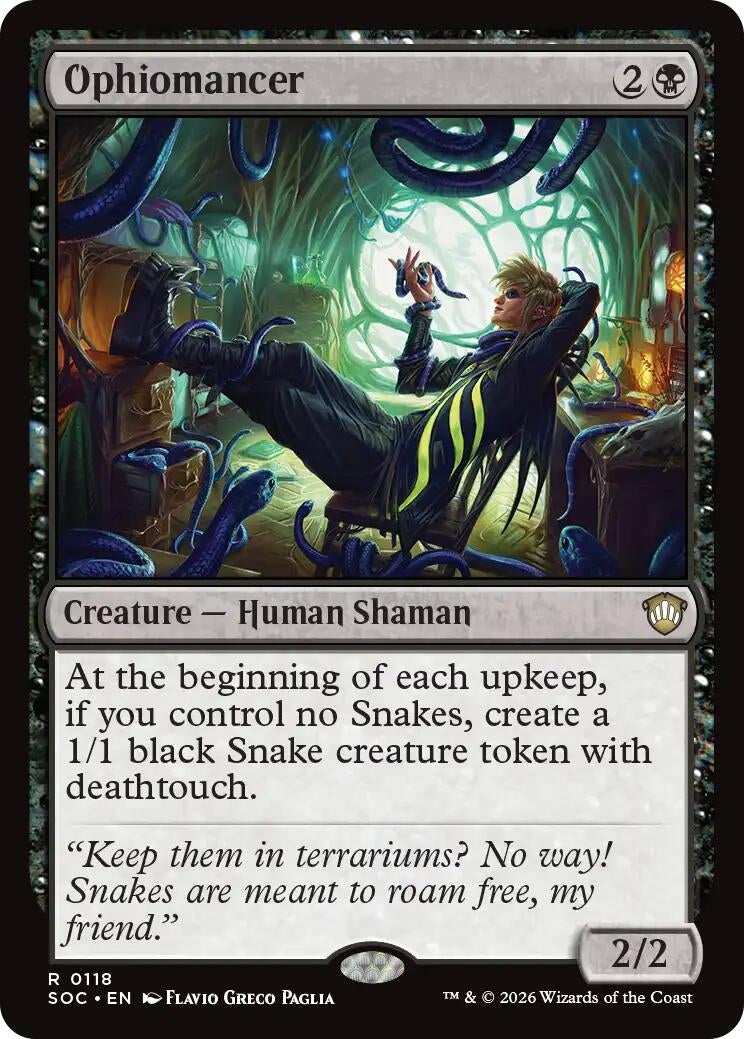 Image for Ophiomancer (118) (Secrets of Strixhaven) - Magic: The Gathering
