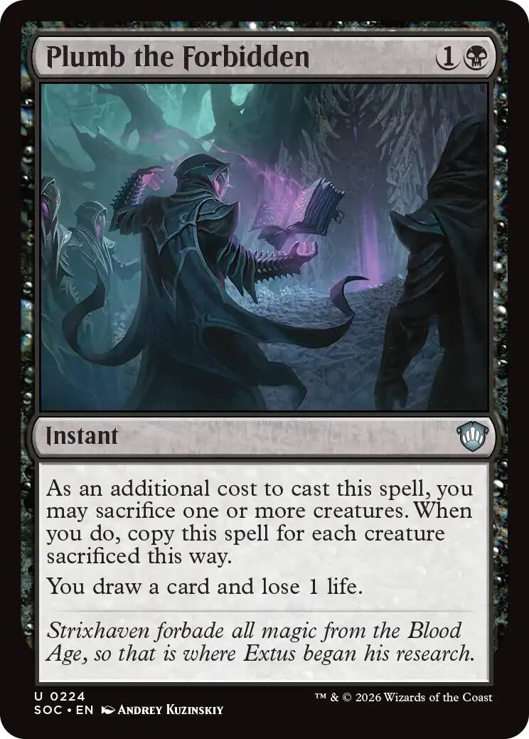 Image for Plumb the Forbidden (224) (Secrets of Strixhaven) - Magic: The Gathering