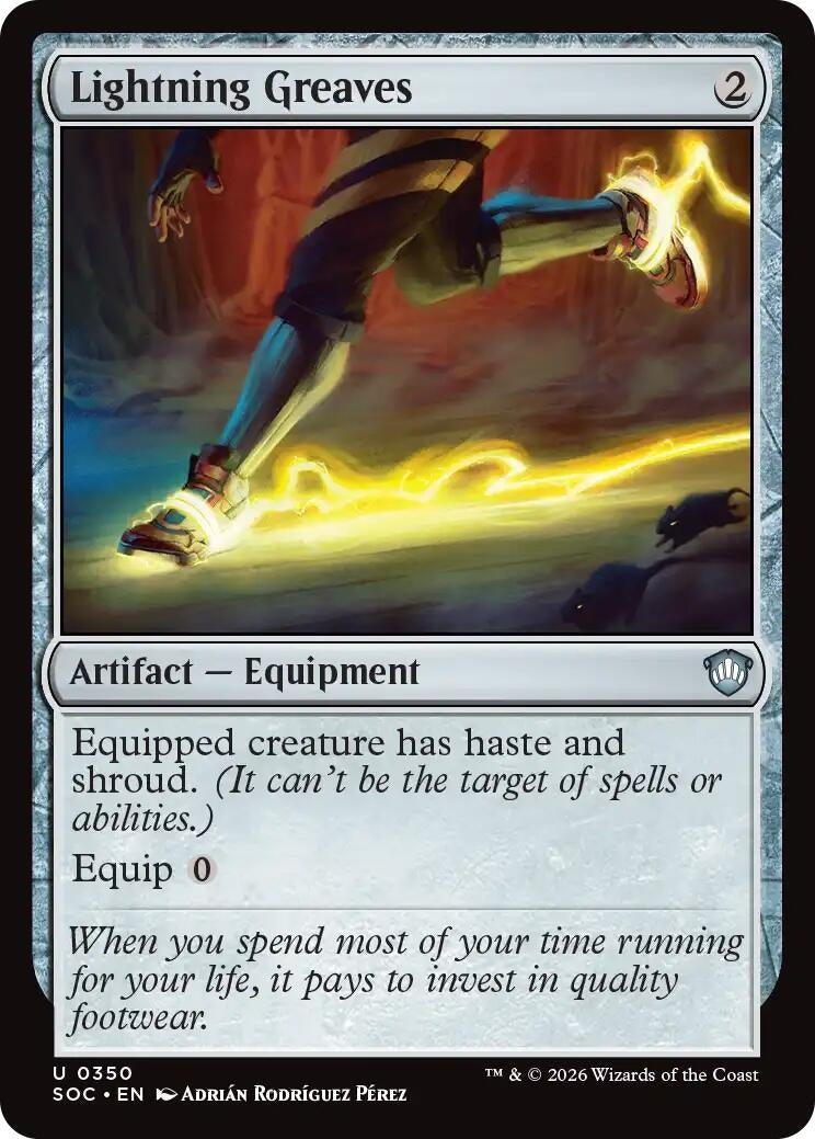 Image for Lightning Greaves (350) (Secrets of Strixhaven) - Magic: The Gathering