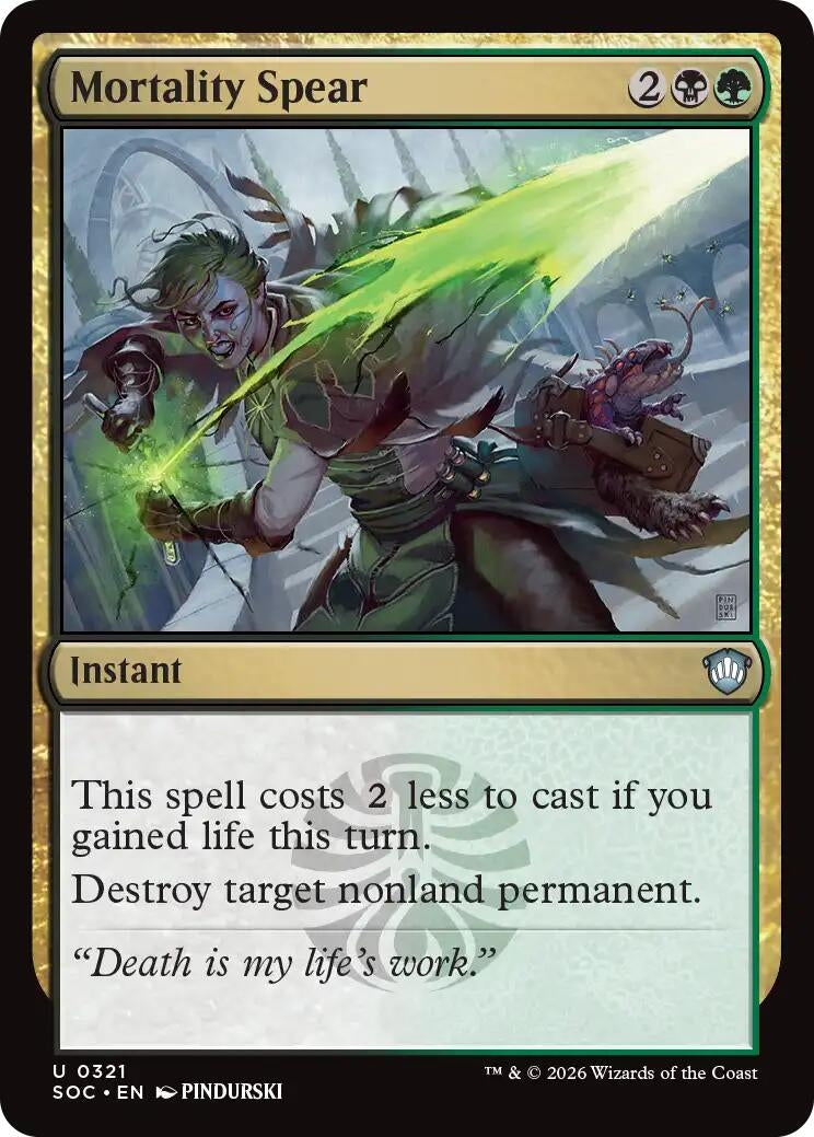 Image for Mortality Spear (321) (Secrets of Strixhaven) - Magic: The Gathering