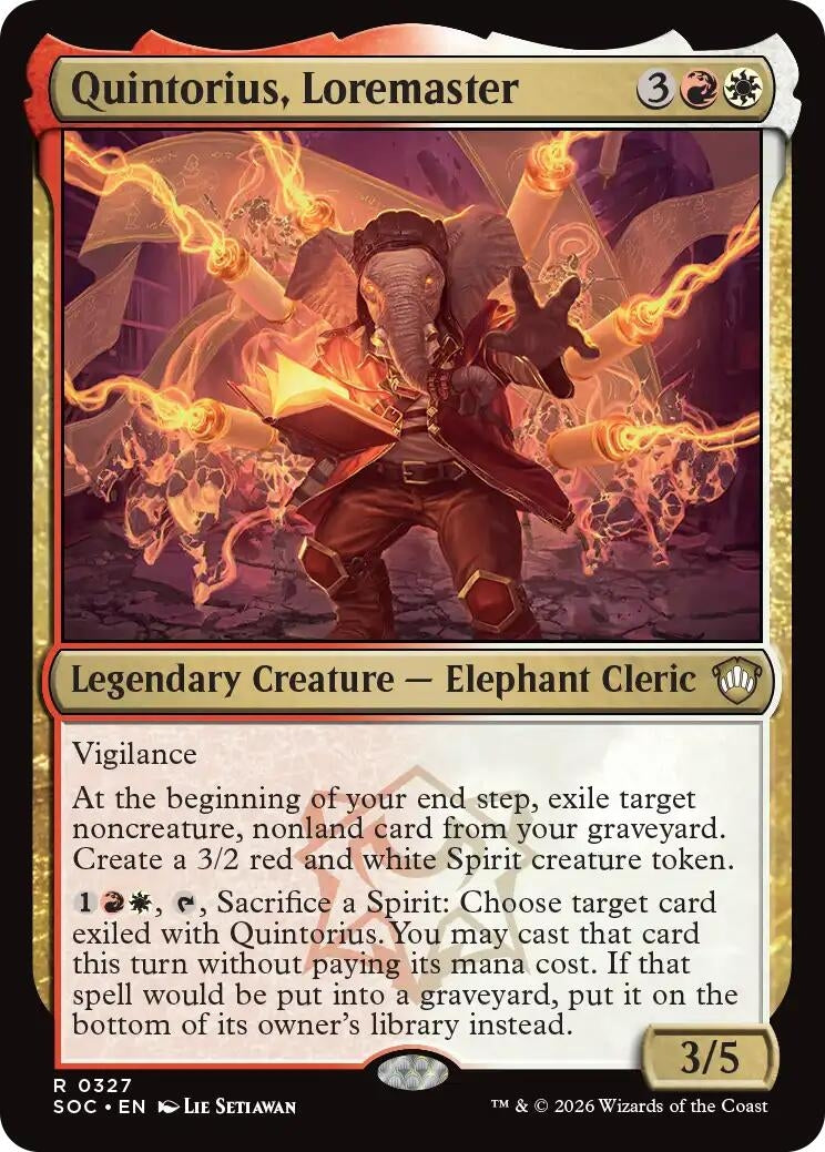 Image for Quintorius, Loremaster (327) (Secrets of Strixhaven) - Magic: The Gathering