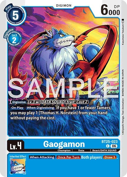 Image for Gaogamon (BT25-023 C) (Dual Revolution) - Digimon Card Game