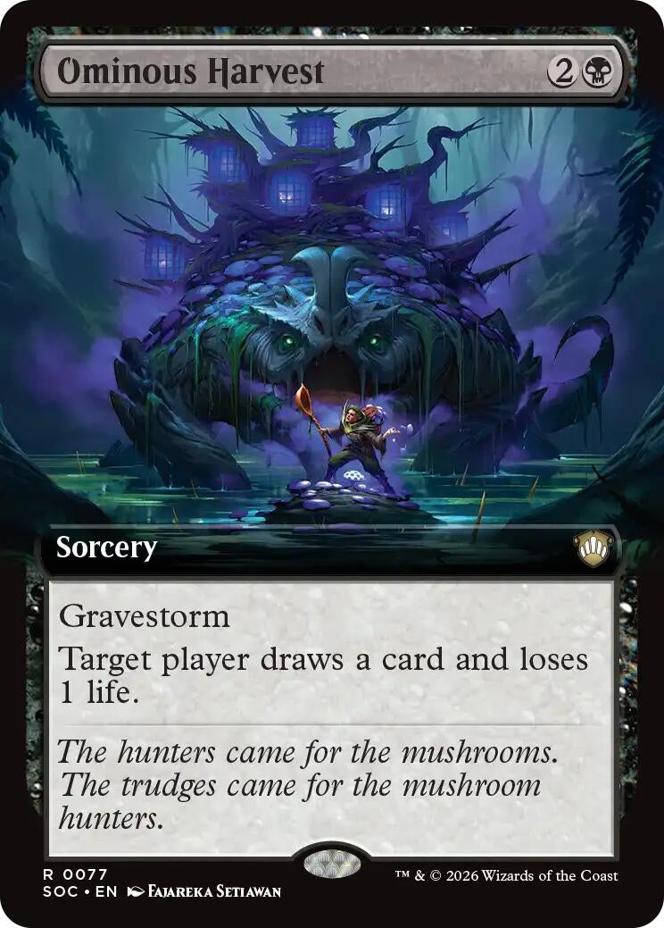 Image for Ominous Harvest (Extended Art) (77) (Secrets of Strixhaven) - Magic: The Gathering