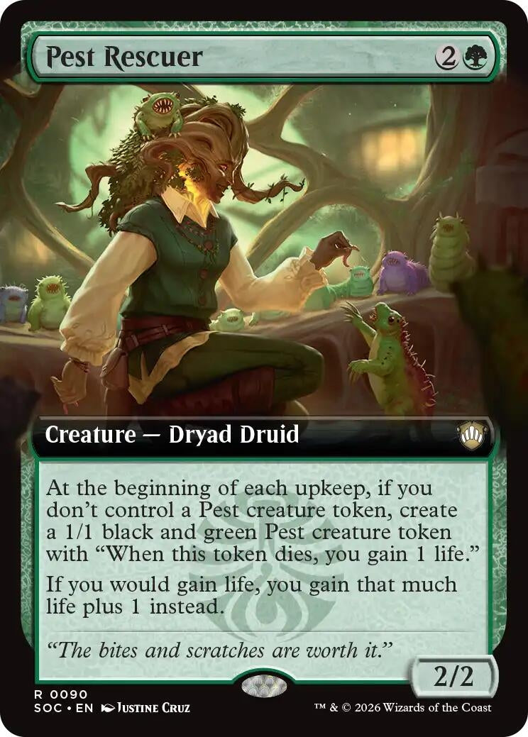 Image for Pest Rescuer (Extended Art) (90) (Secrets of Strixhaven) - Magic: The Gathering