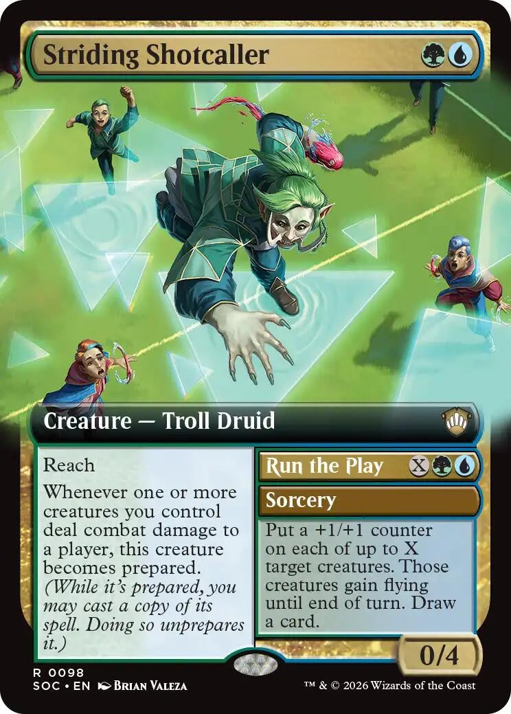 Image for Striding Shotcaller (Extended Art) (98) (Secrets of Strixhaven) - Magic: The Gathering