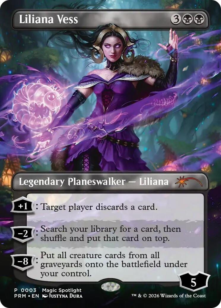 Image for Liliana Vess (Borderless) (3) (Unique and Miscellaneous Promos) - Magic: The Gathering