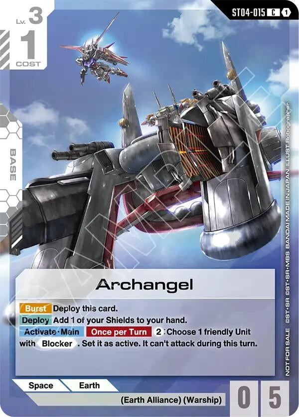Image for Archangel (Store Tournament Participant Pack 04) (ST04-015) (Gundam Promotional Cards) - Gundam Card Game