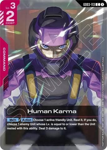 Image for Human Karma (Store Tournament Participant Pack 04) (GD03-113) (Gundam Promotional Cards) - Gundam Card Game