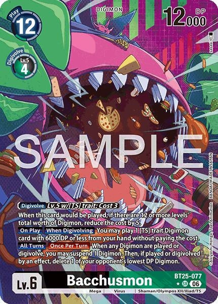 Image for Bacchusmon (Alternate Art) (BT25-077 SR) (Dual Revolution) - Digimon Card Game