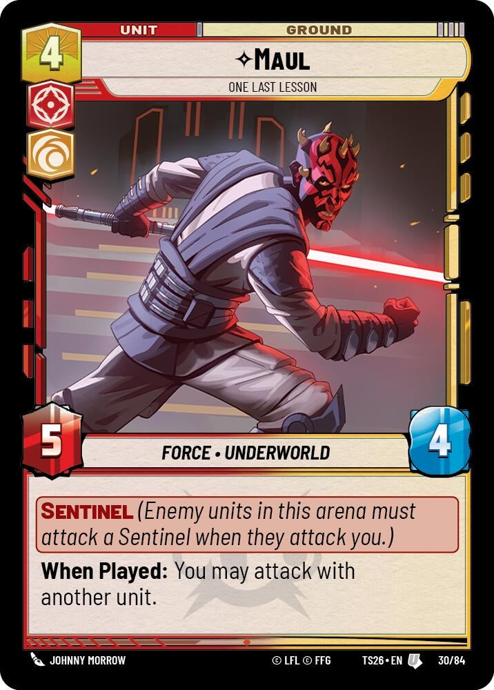 Image for Maul - One Last Lesson (30/84) (Twin Suns) - Star Wars: Unlimited