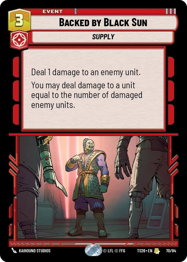 Image for Backed by Black Sun (70/84) (Twin Suns) - Star Wars: Unlimited