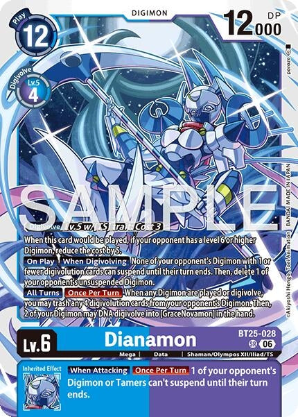 Image for Dianamon (BT25-028 SR) (Dual Revolution) - Digimon Card Game
