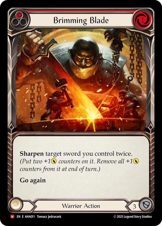 Image for Brimming Blade (Red) (AHA011) (Armory Deck Origins: Hala) - Flesh and Blood TCG
