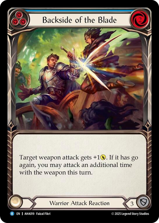 Image for Backside Of The Blade (Blue) (AHA019) (Armory Deck Origins: Hala) - Flesh and Blood TCG